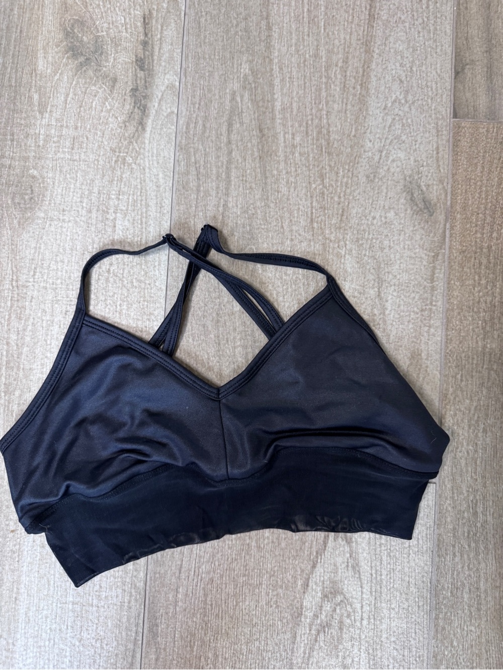 ALO Yoga Black Shine Sports Bra